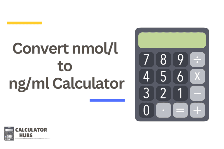 Convert nmol/l to ng/ml Calculator