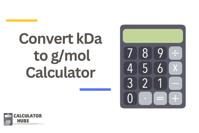 Convert kDa to g/mol Calculator